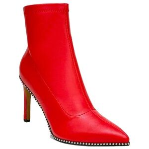 Bar III Melanay Red Studded Boots
